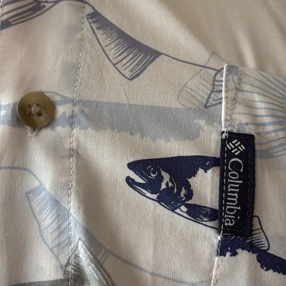 Men’s Columbia button up shirt XLarge sporty outdoor fishing camping vacation - Picture 4 of 11